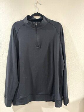 G/Fore G4 Golf Black Onyx 1/4 Quarter Zip Pullover Luxe Staple Layer Mens sz XL